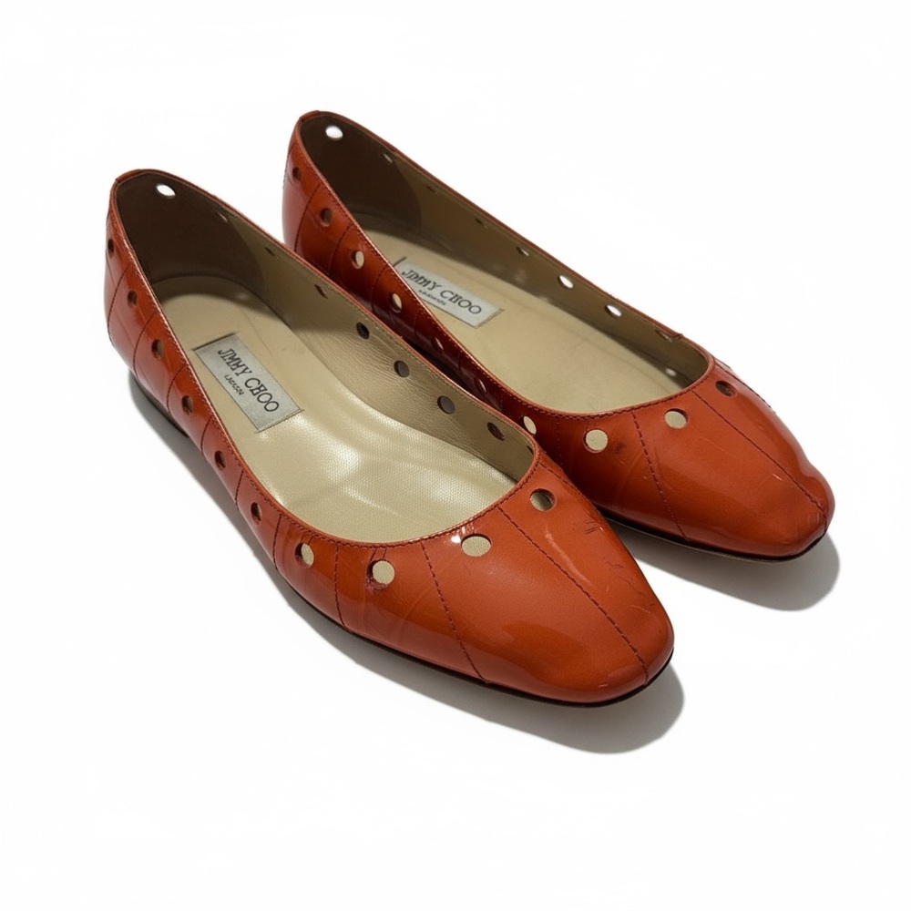 Jimmy Choo Burnt Orange Flats